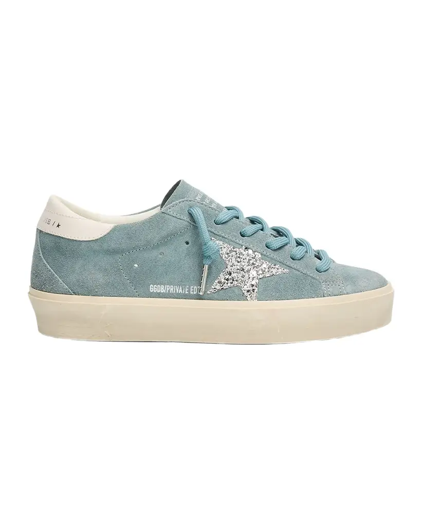 Golden Goose Hi Star Suede Glitter Low-Top Sneakers