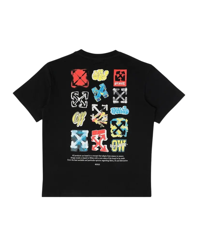 Off-White Boy 's Multi-Logo Crewneck Tee, Size