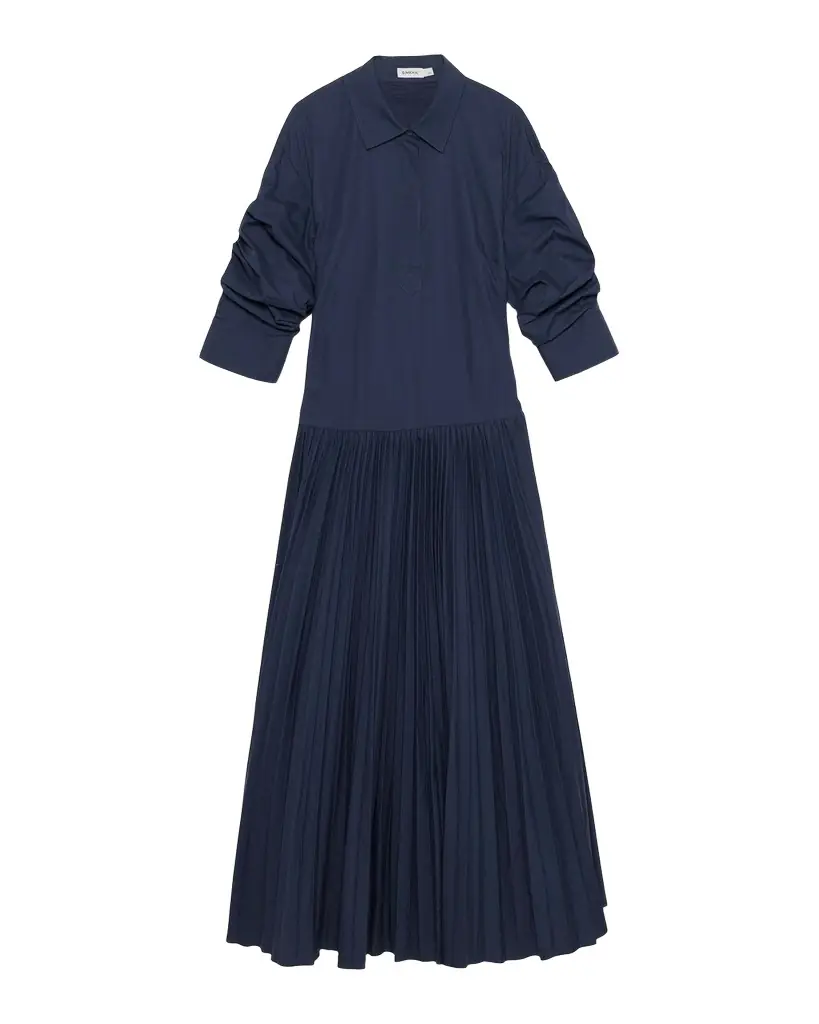 SIMKHAI Arlo Belted Cotton Maxi Dress
