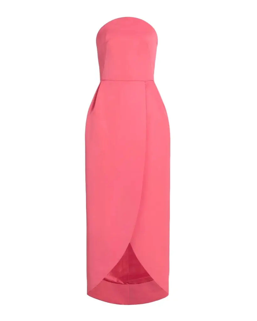 Oscar de la Renta Strapless Faille Tulip Gown