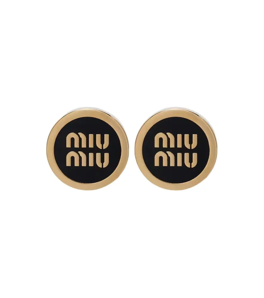 Miu Miu Logo stud earrings