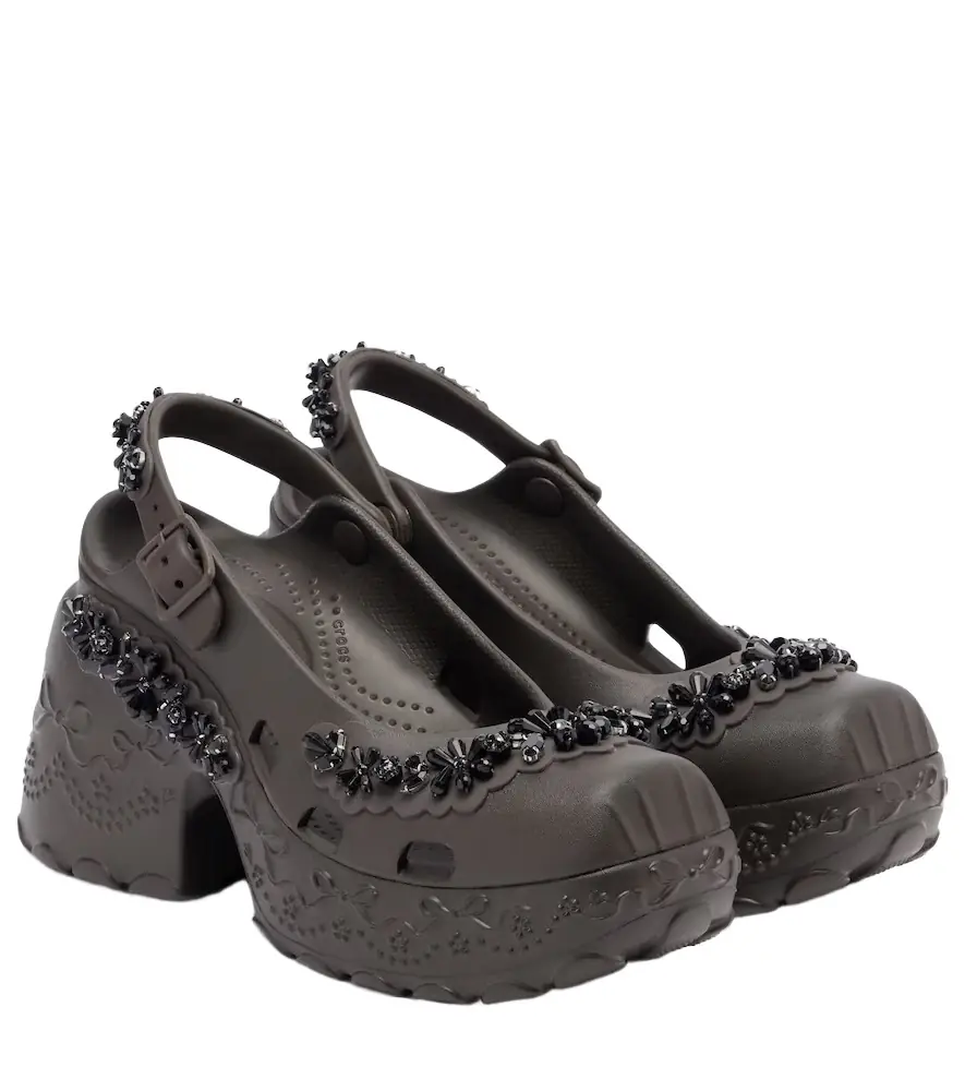 Simone Rocha x Crocs embellished slingback pumps