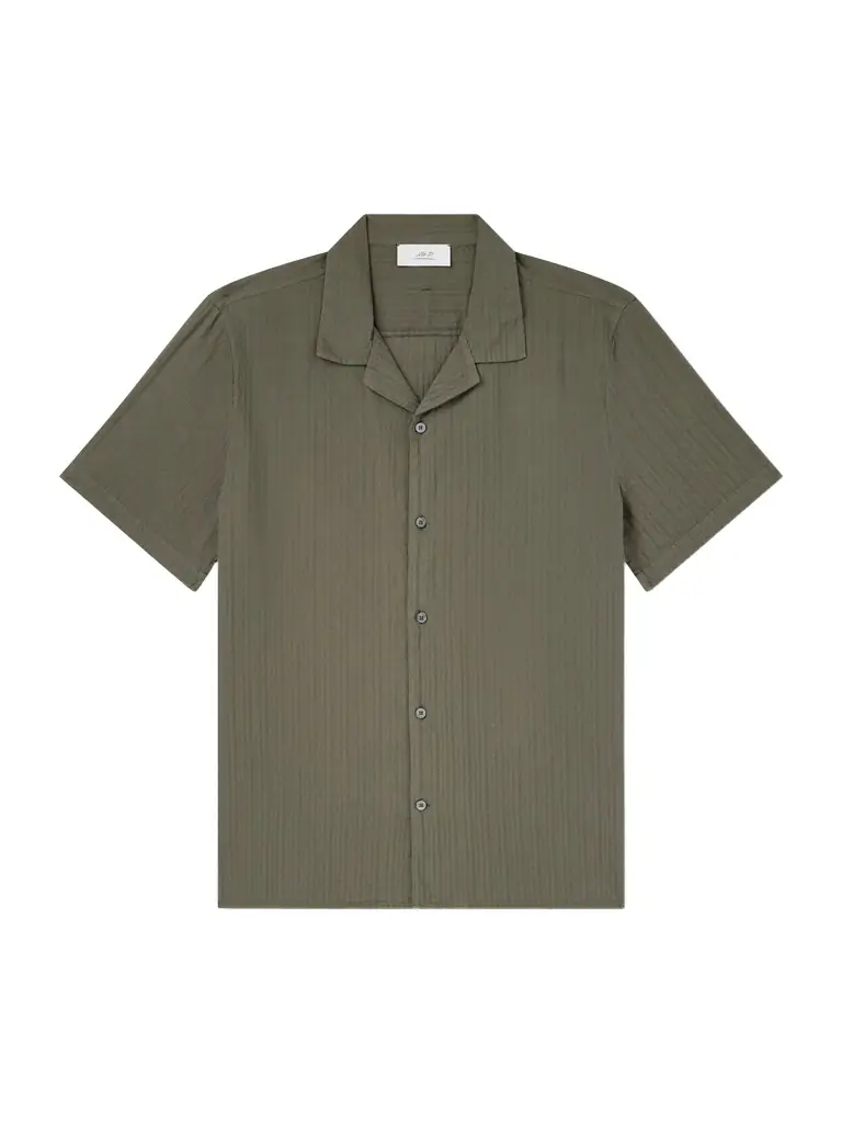 MR P. Camp-Collar Embroidered Cotton Shirt - Men