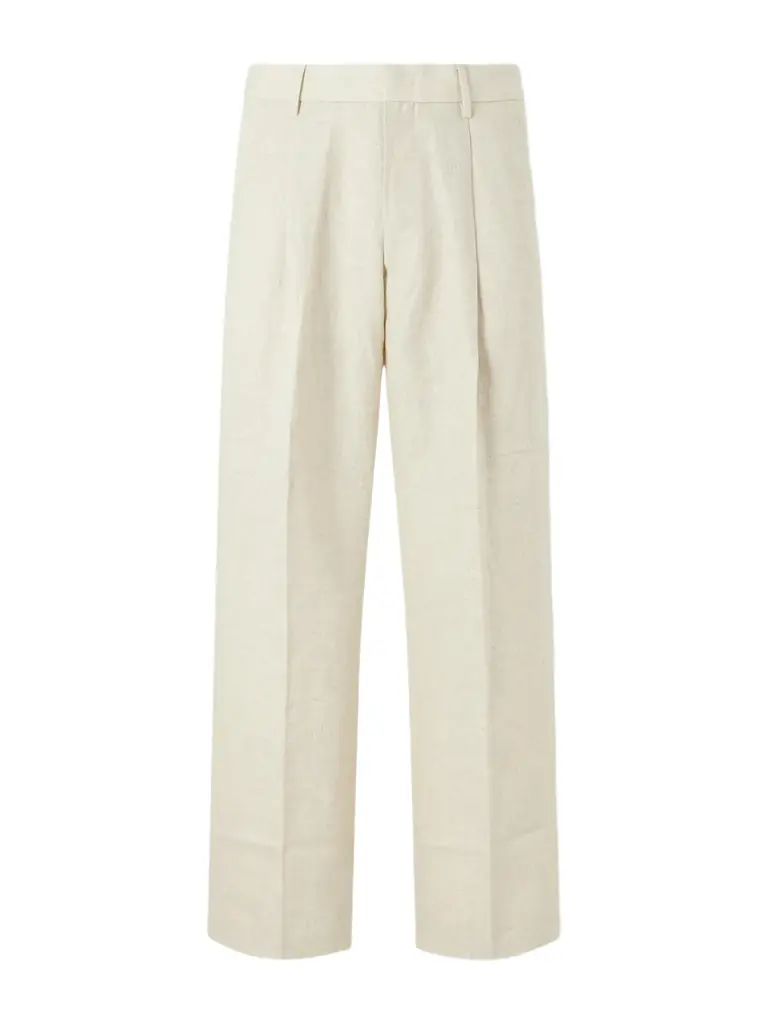 NN07 Kay 1454 Straight-Leg Pleated Linen Trousers - Men