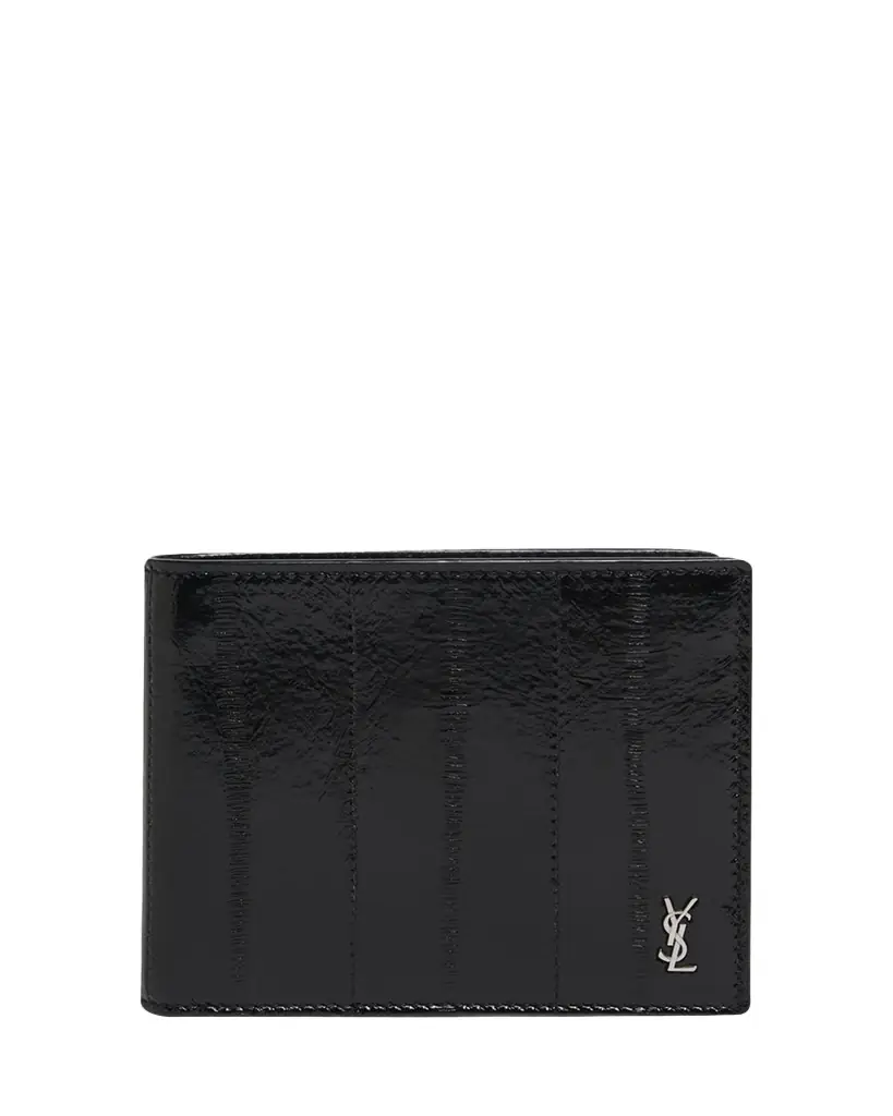 Saint Laurent Men's Tiny Cassandre Bi-Fold Wallet