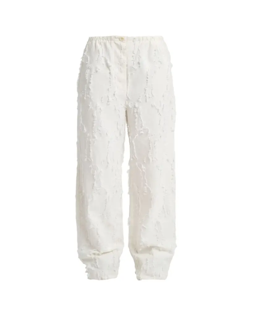 Proenza Schouler White Label Shilo Wide-Leg Pants In Jacquard Cotton