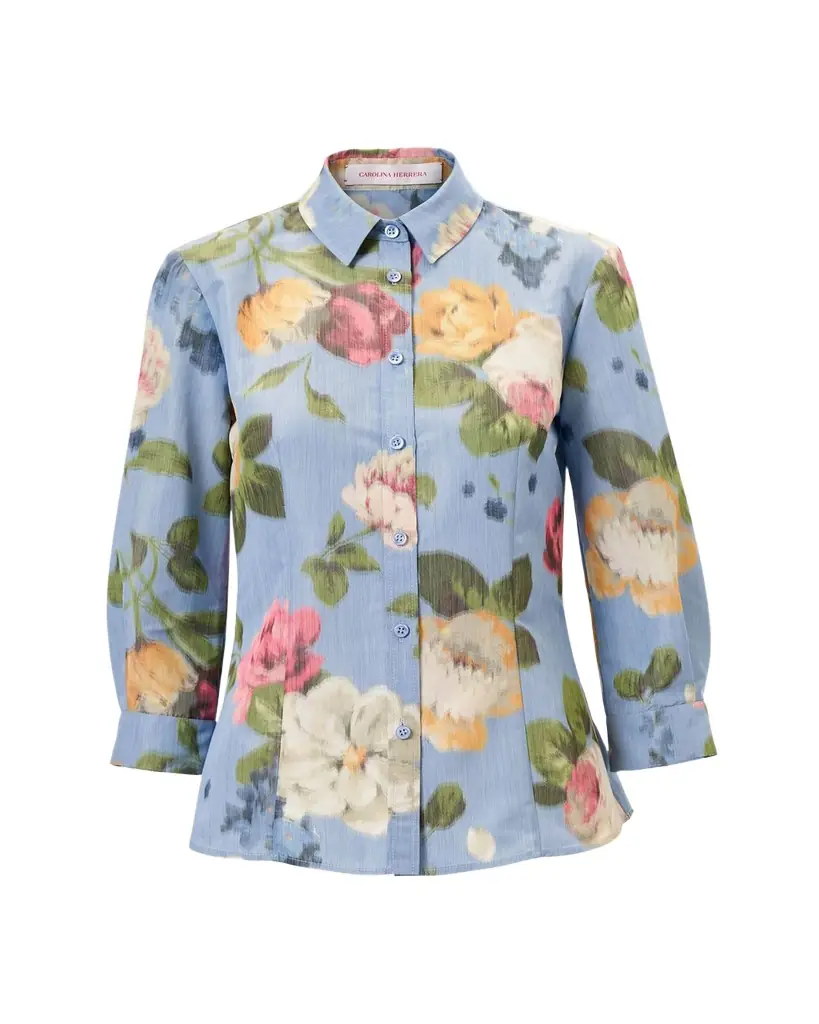 Carolina Herrera Ana Floral Button-Down Shirt