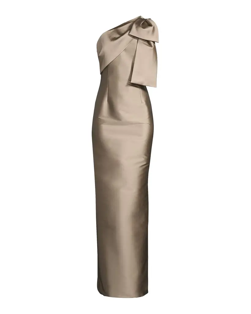 SACHIN BABI Bonnie Satin One-Shoulder Gown
