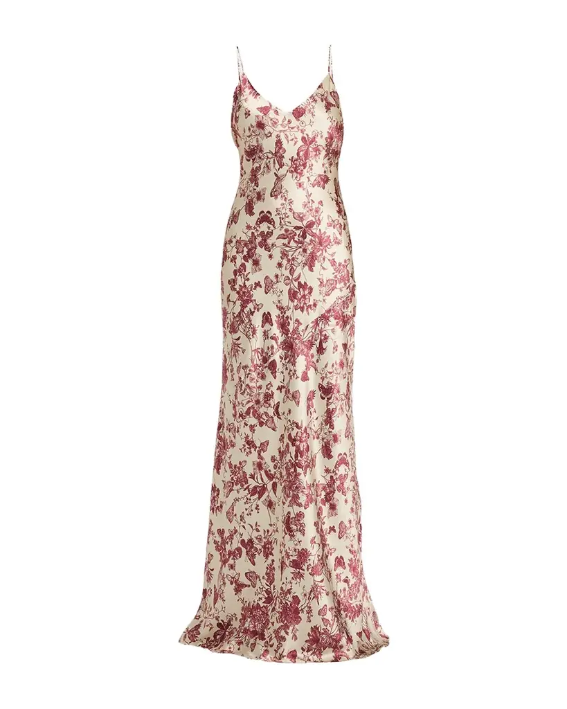 L 'Agence Serita Silk Maxi Dress