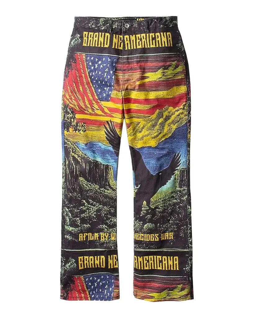 WHO DECIDES WAR Film Cotton Trousers