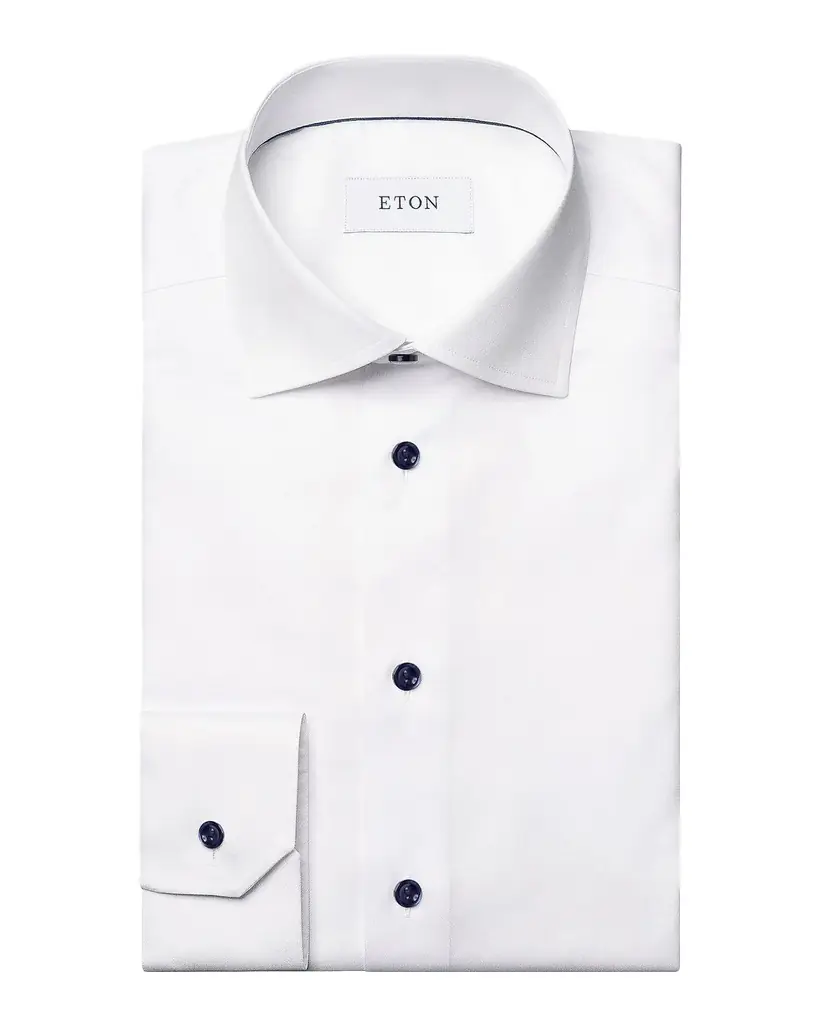 Eton Cotton-Twill Contemporary-Fit Dress Shirt