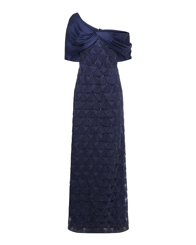 Theia Anabella Textured Tulle Gown