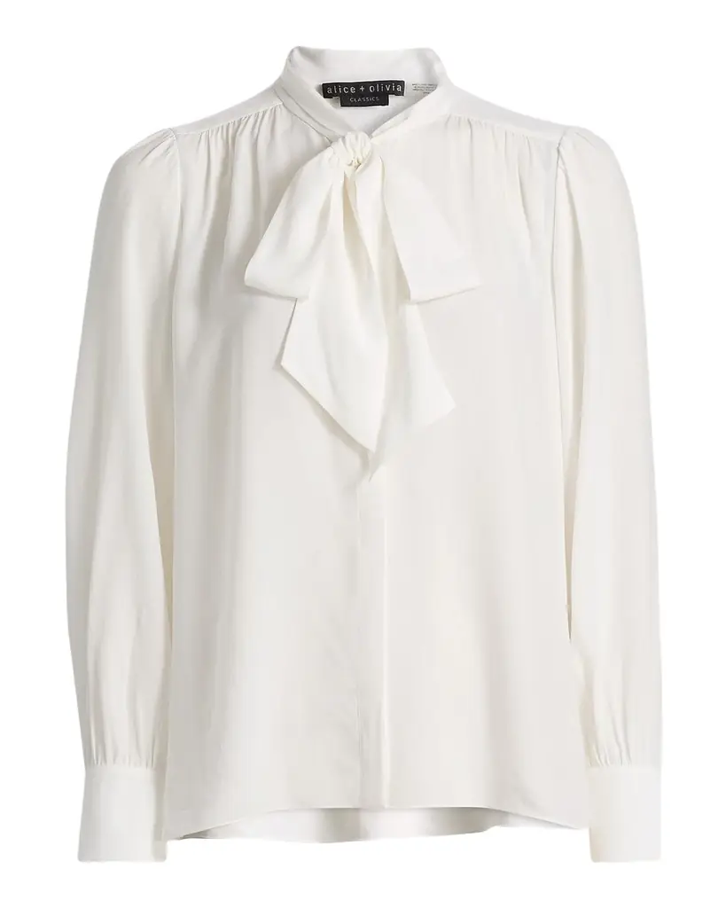 ALICE + OLIVIA Thayer Tieneck Blouse