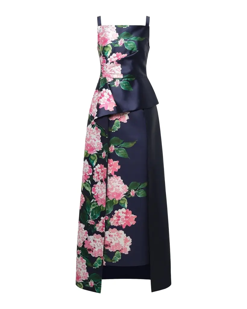 Kay Unger New York Blaire Hydrangea Walk-Thru Gown