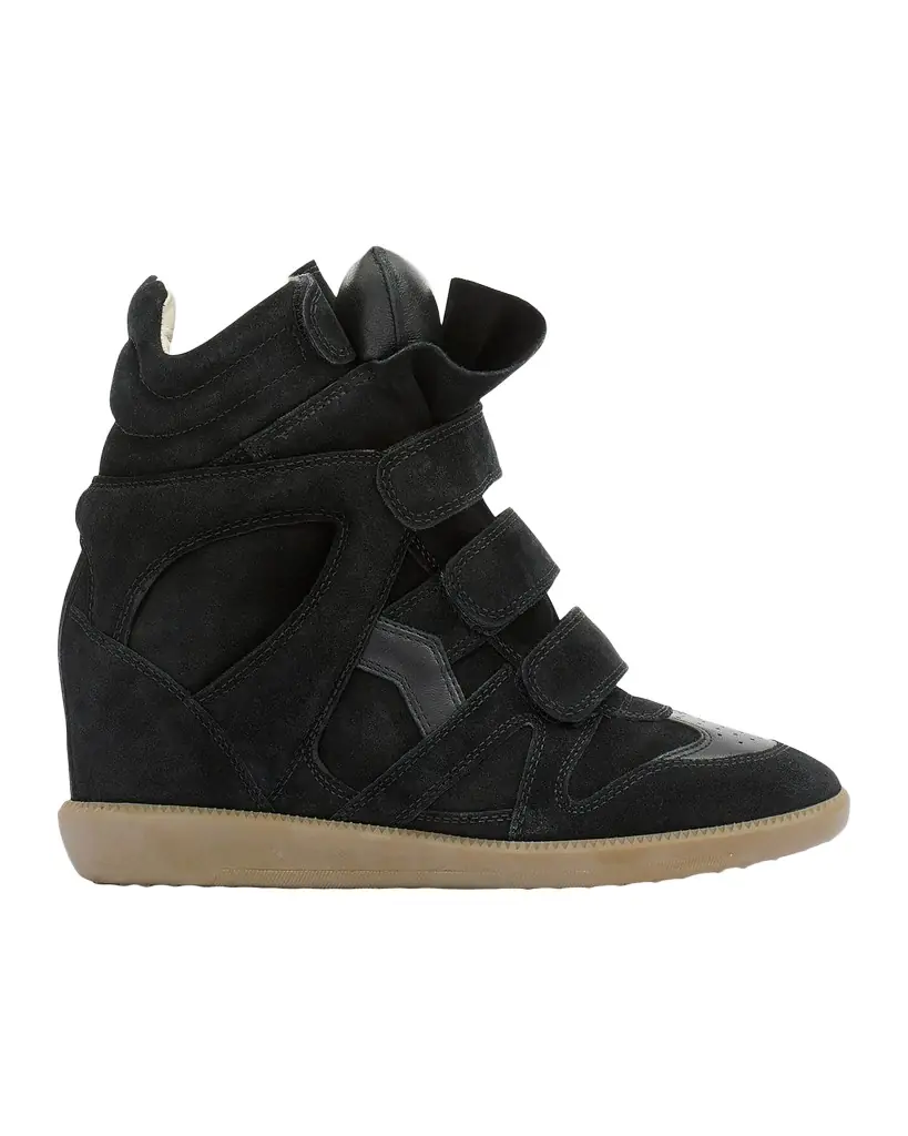 Isabel Marant Bekett Leather & Suede High-Top Platform Sneakers