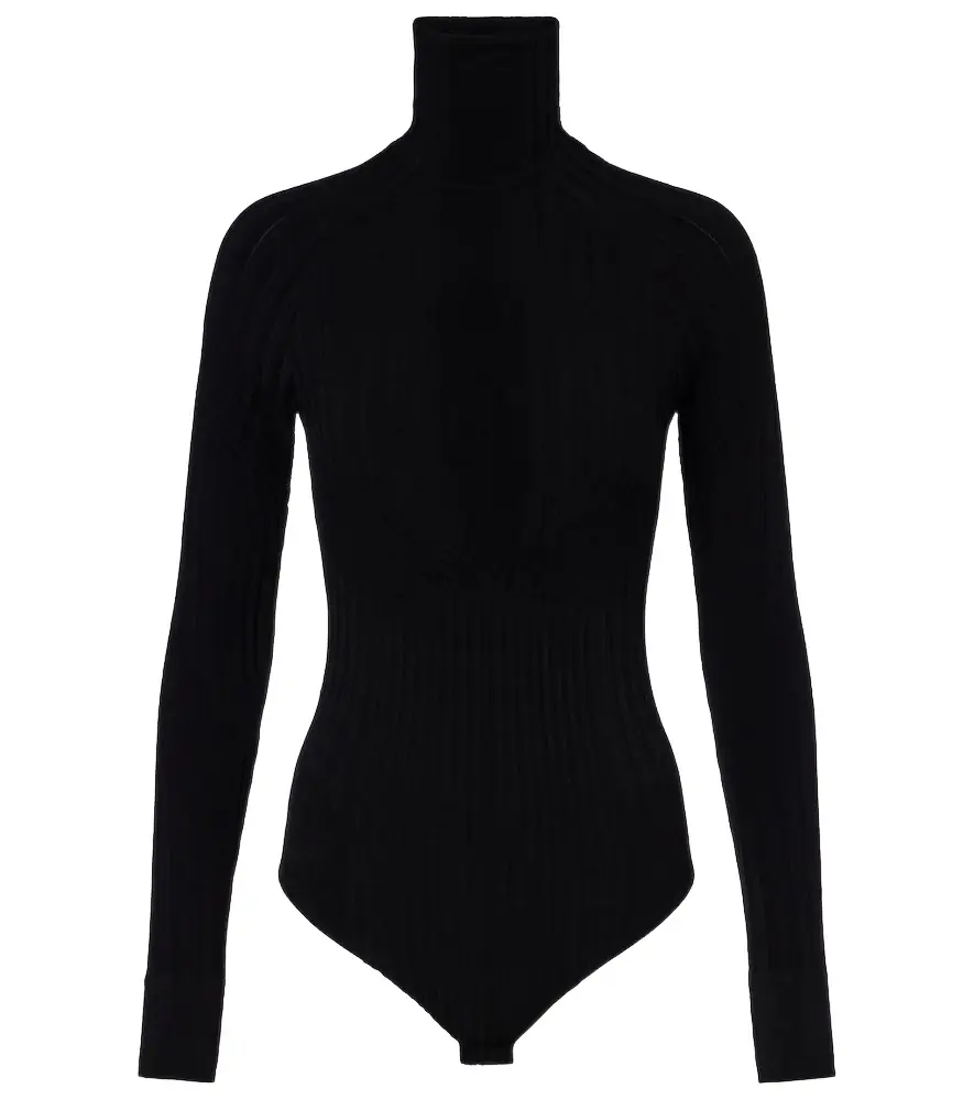 Perfect Moment Turtleneck wool-blend jersey bodysuit