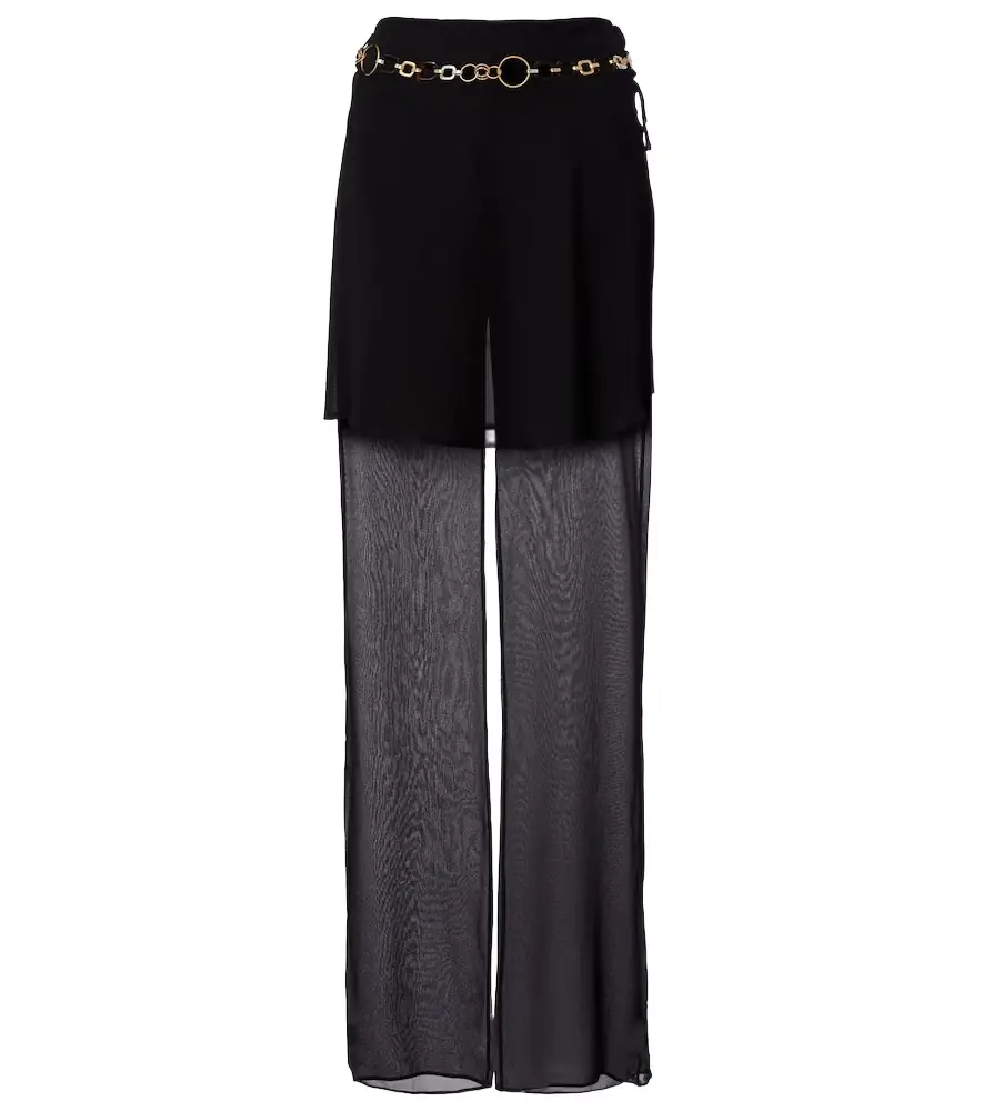 Christopher Esber Belted silk wide-leg pants