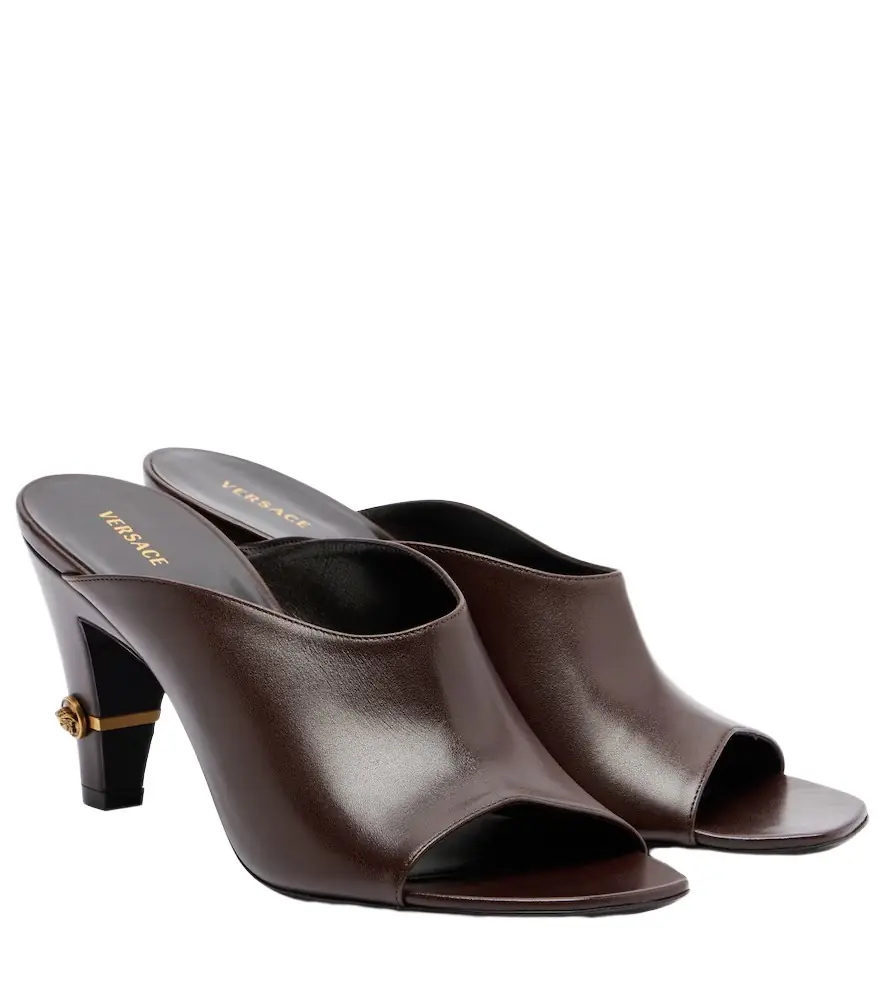 Versace Giulietta leather mules