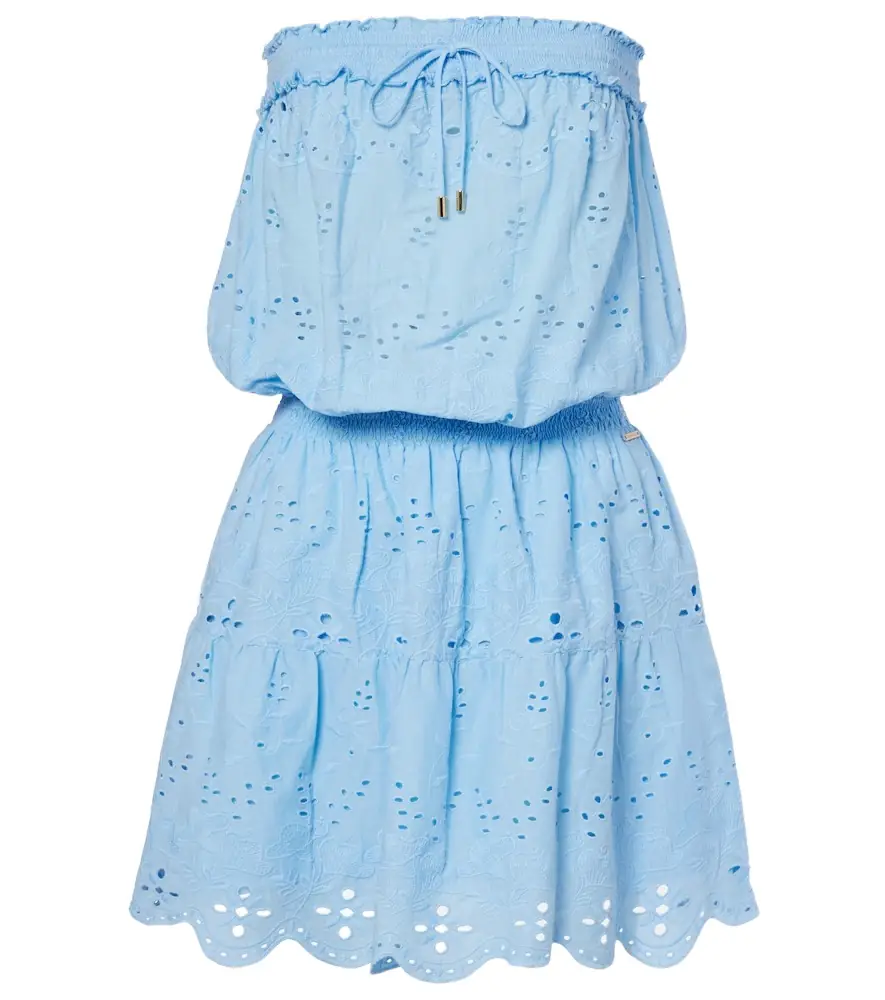 Melissa Odabash Colette broderie anglaise cotton minidress