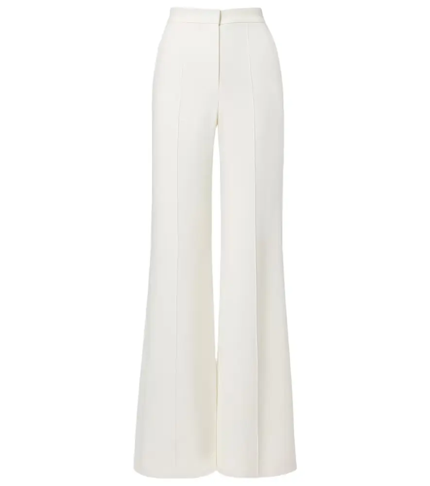 Elie Saab High-rise cady wide-leg pants