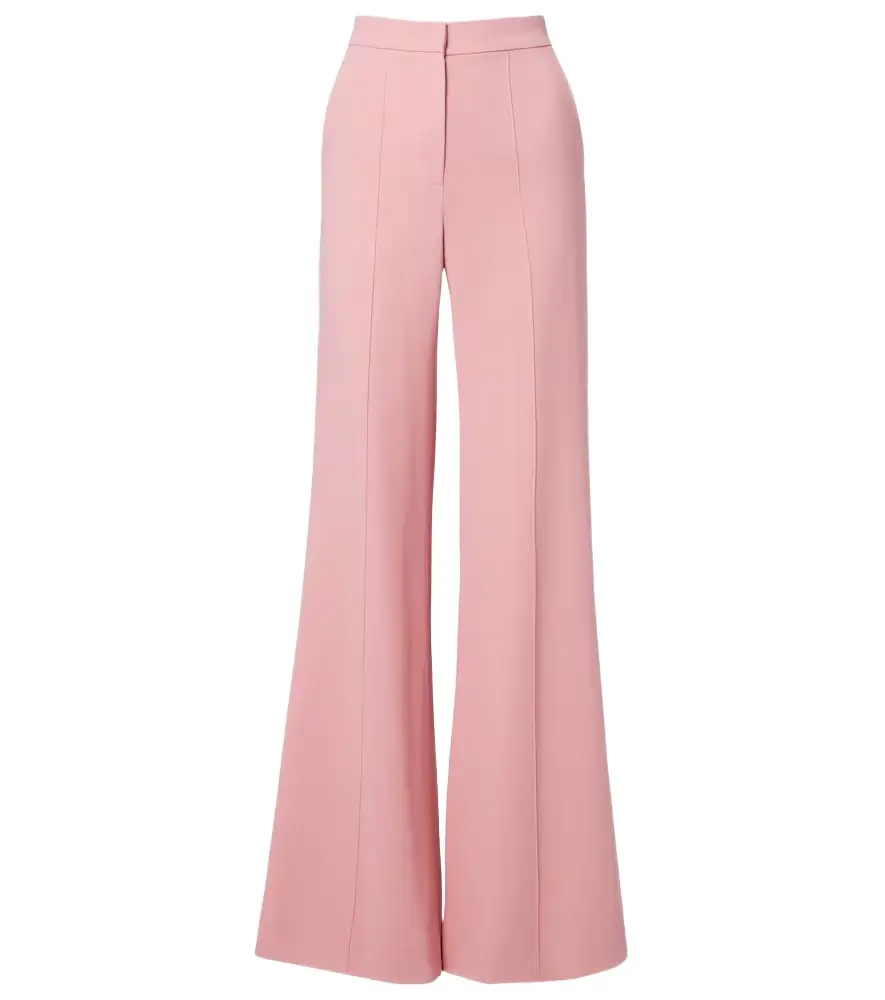 Elie Saab High-rise cady wide-leg pants