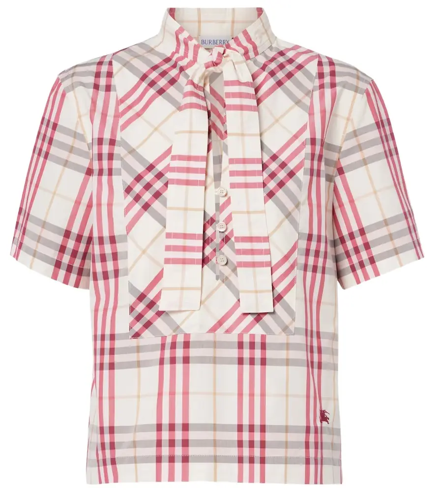 Burberry Olea  Check cotton blouse
