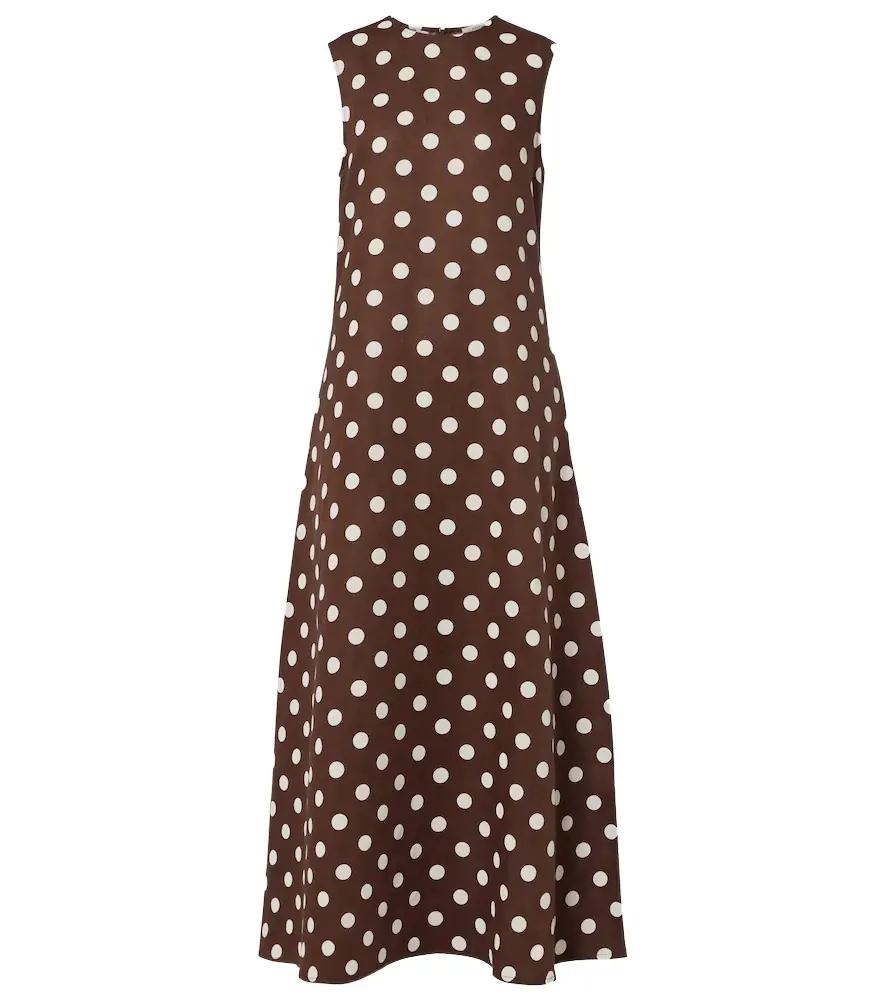 Asceno Tallin linen and cotton maxi dress