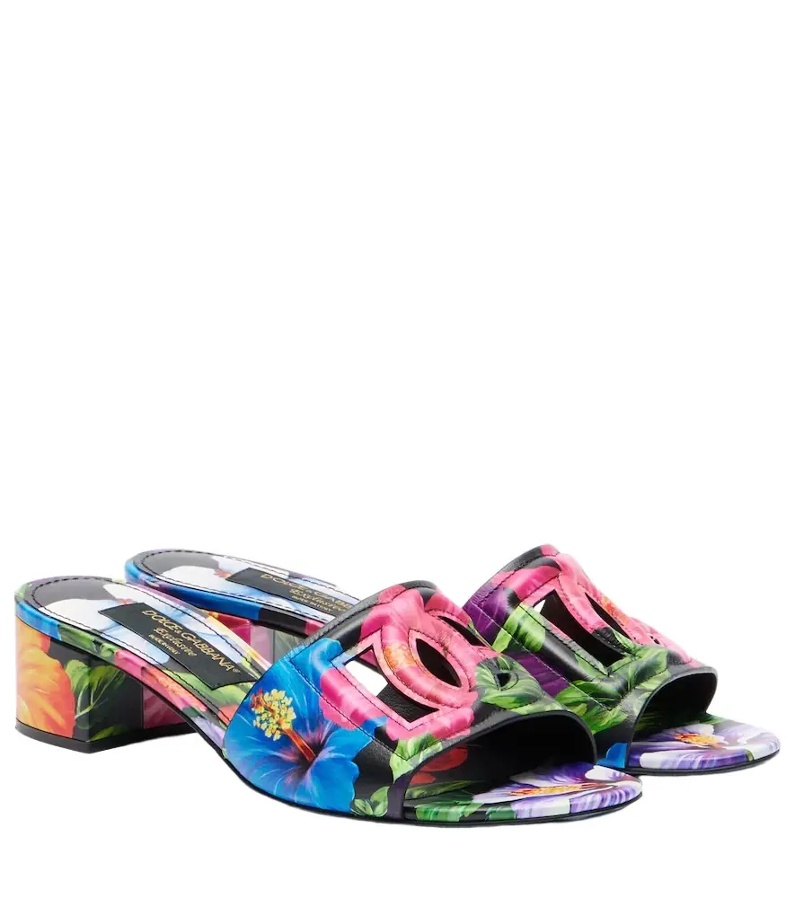 Dolce & Gabbana Karol DG floral mules