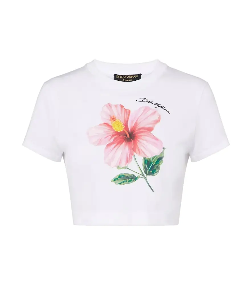 Dolce & Gabbana Floral cotton crop top