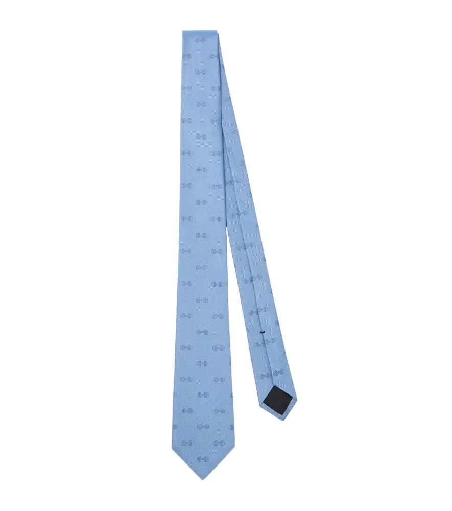 Gucci Horsebit silk jacquard tie