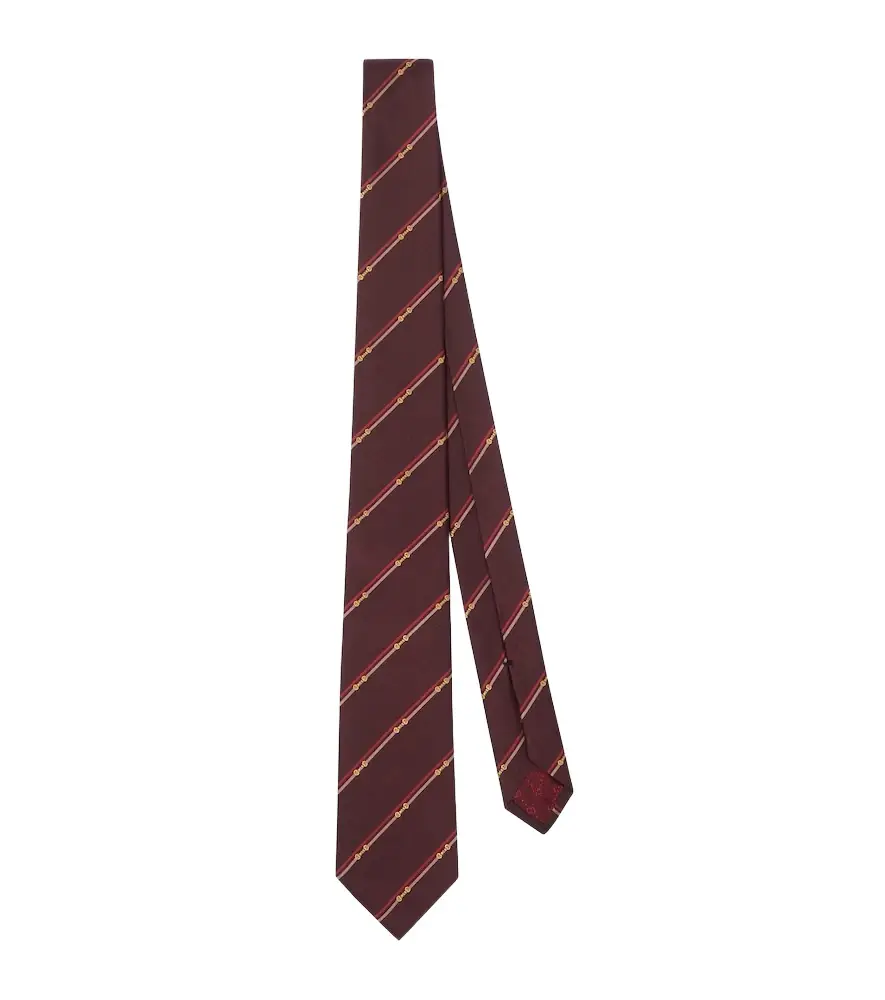 Gucci Horsebit silk jacquard tie