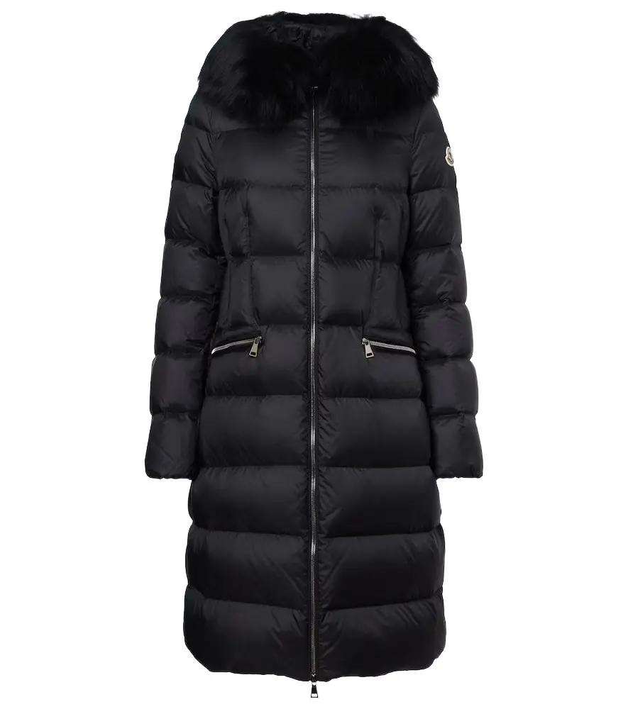 Moncler Boedic shearling-trimmed down coat - Women's Clothing