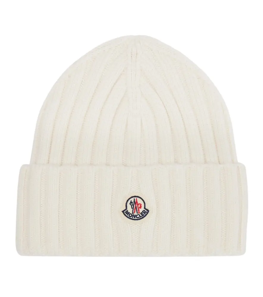 Moncler Logo virgin wool beanie