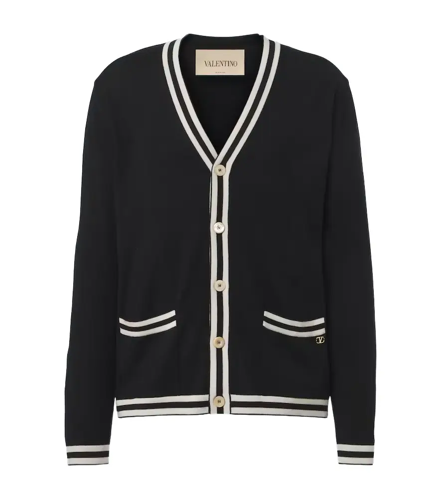 Valentino VLogo virgin wool cardigan