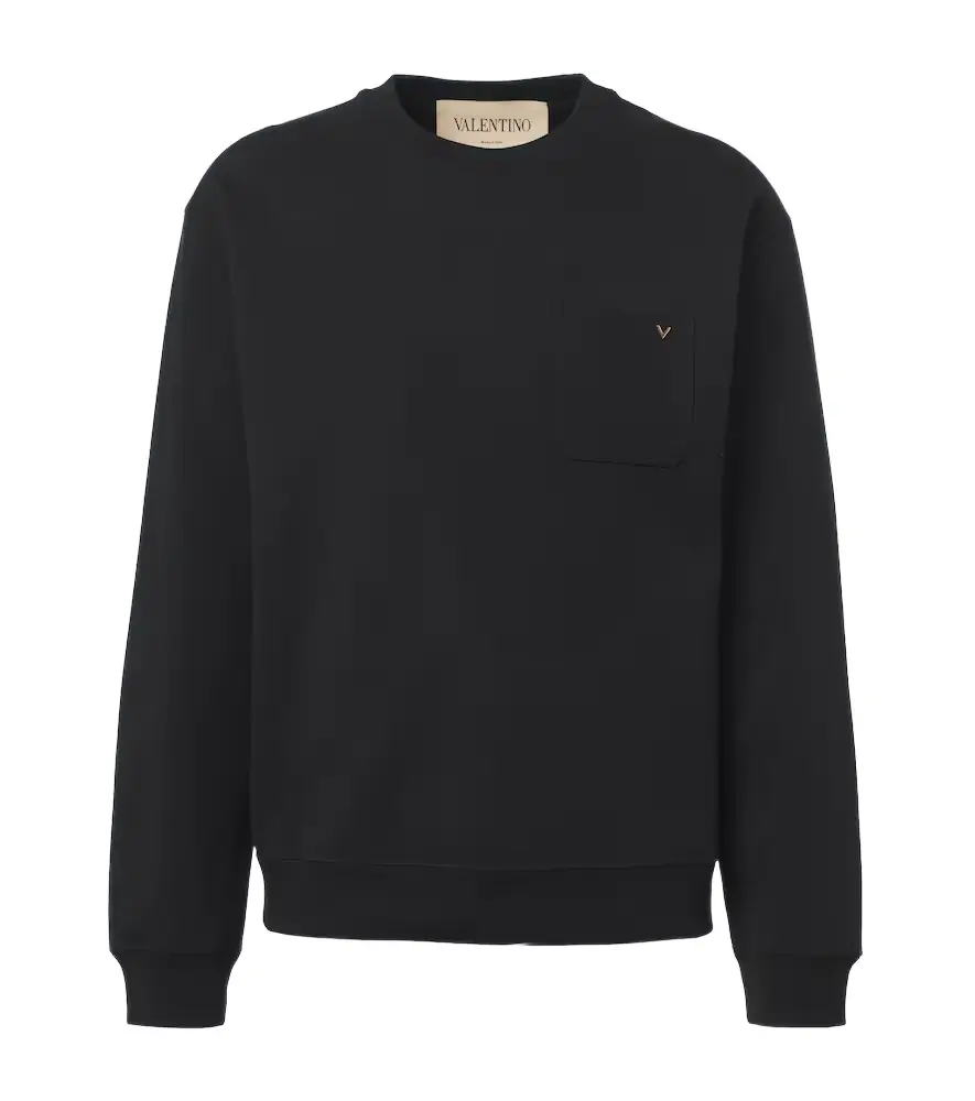 Valentino VGold cotton-blend jersey sweatshirt