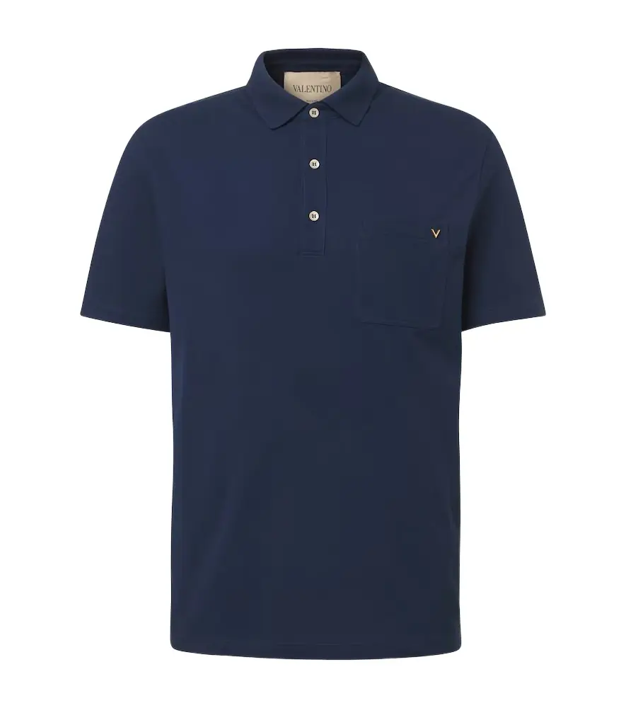 Valentino VGold cotton piqué polo shirt