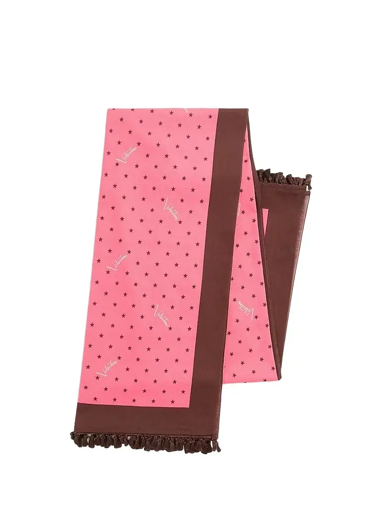 Valentino Garavani Women's Cotton Sarong with Tassel Trim - Coral Chocolate