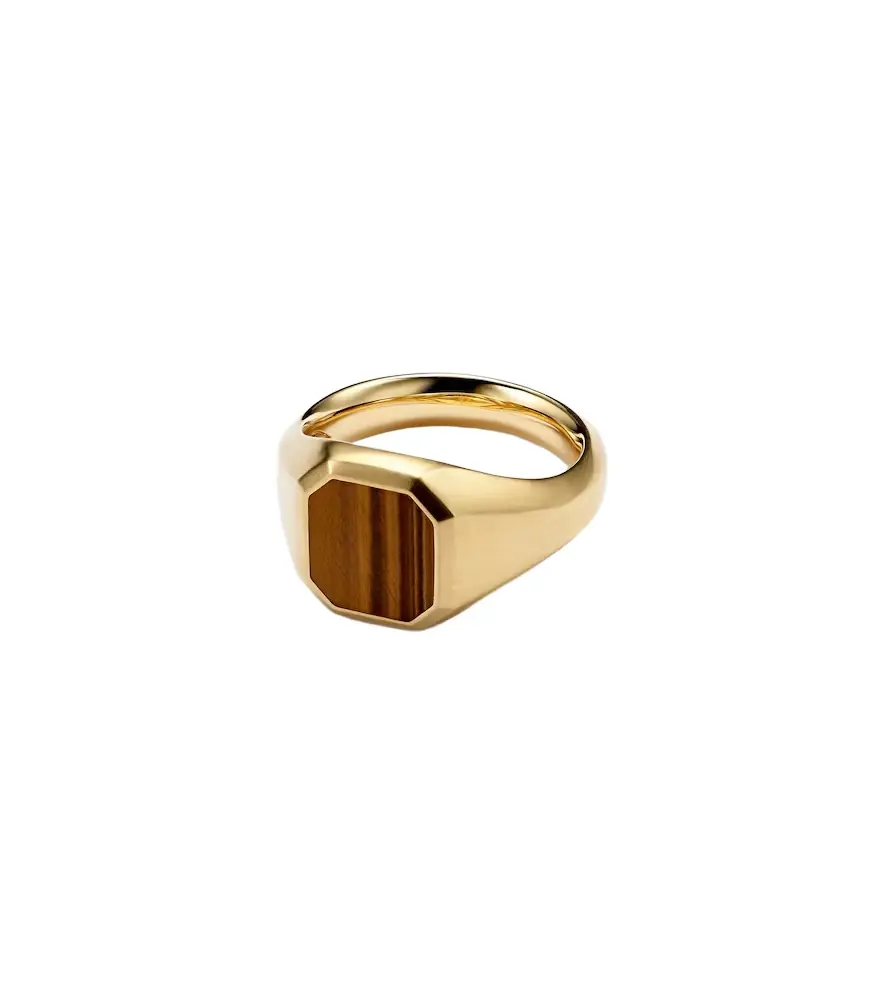 David Yurman Streamline 18kt gold ring with tiger's eye