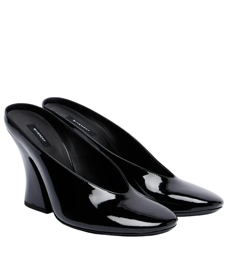Givenchy Sculpted 95 patent leather mules