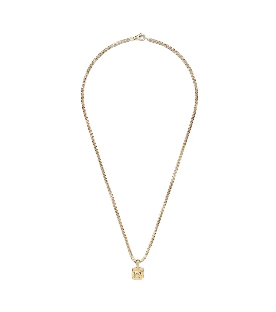 David Yurman Petrvs Horse 18kt gold pendant necklace