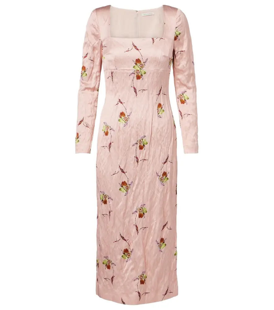 Emilia Wickstead Renne floral satin midi dress