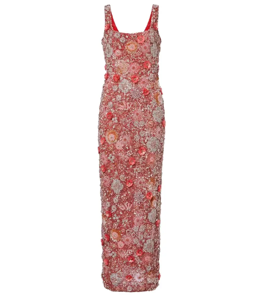 Rachel Gilbert Francesca embellished floral gown