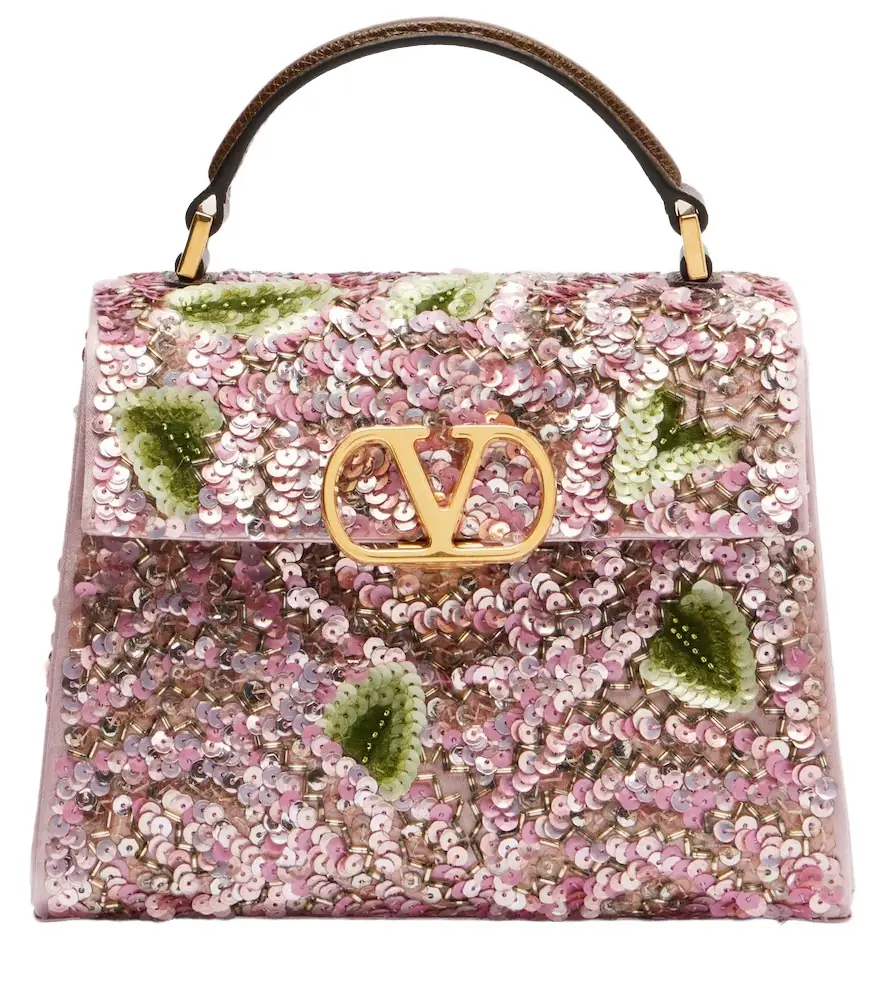 Valentino Garavani VSling Mini sequined top-handle bag