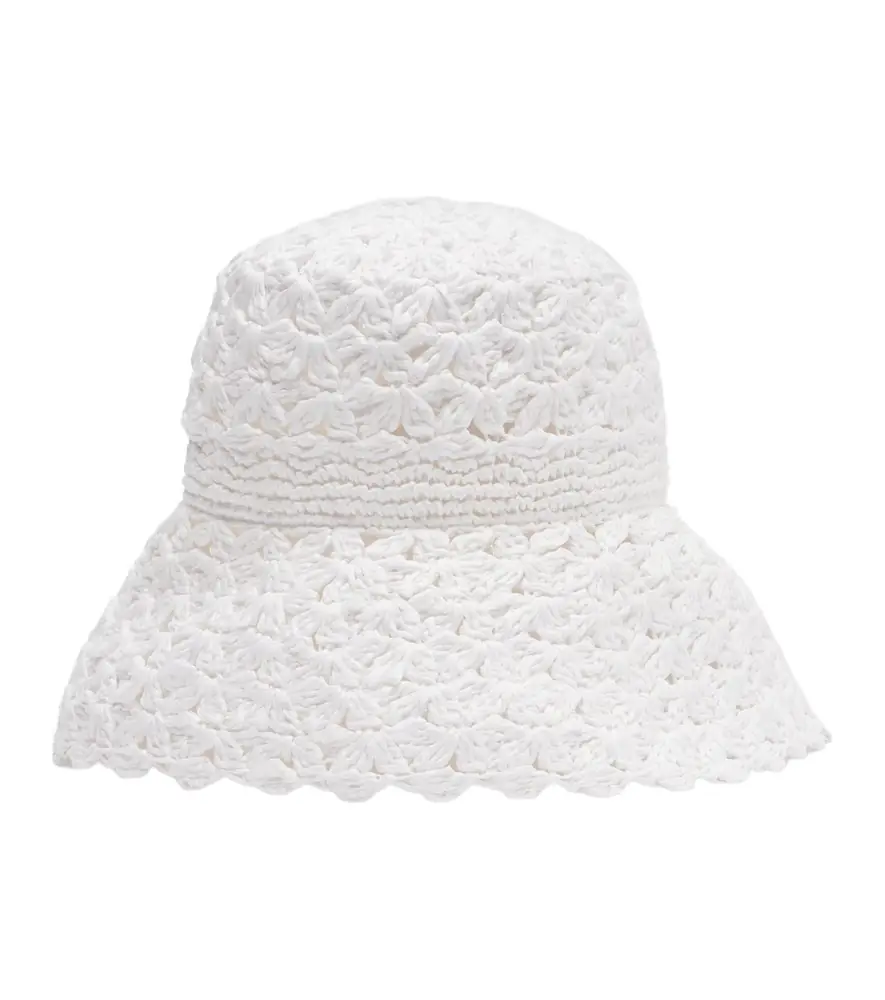 Aquazzura Crochet bucket hat