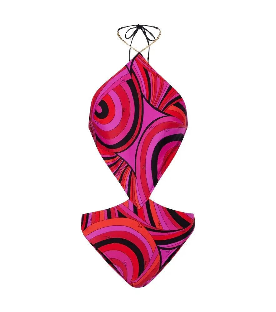 Pucci Iride cutout swimsuit