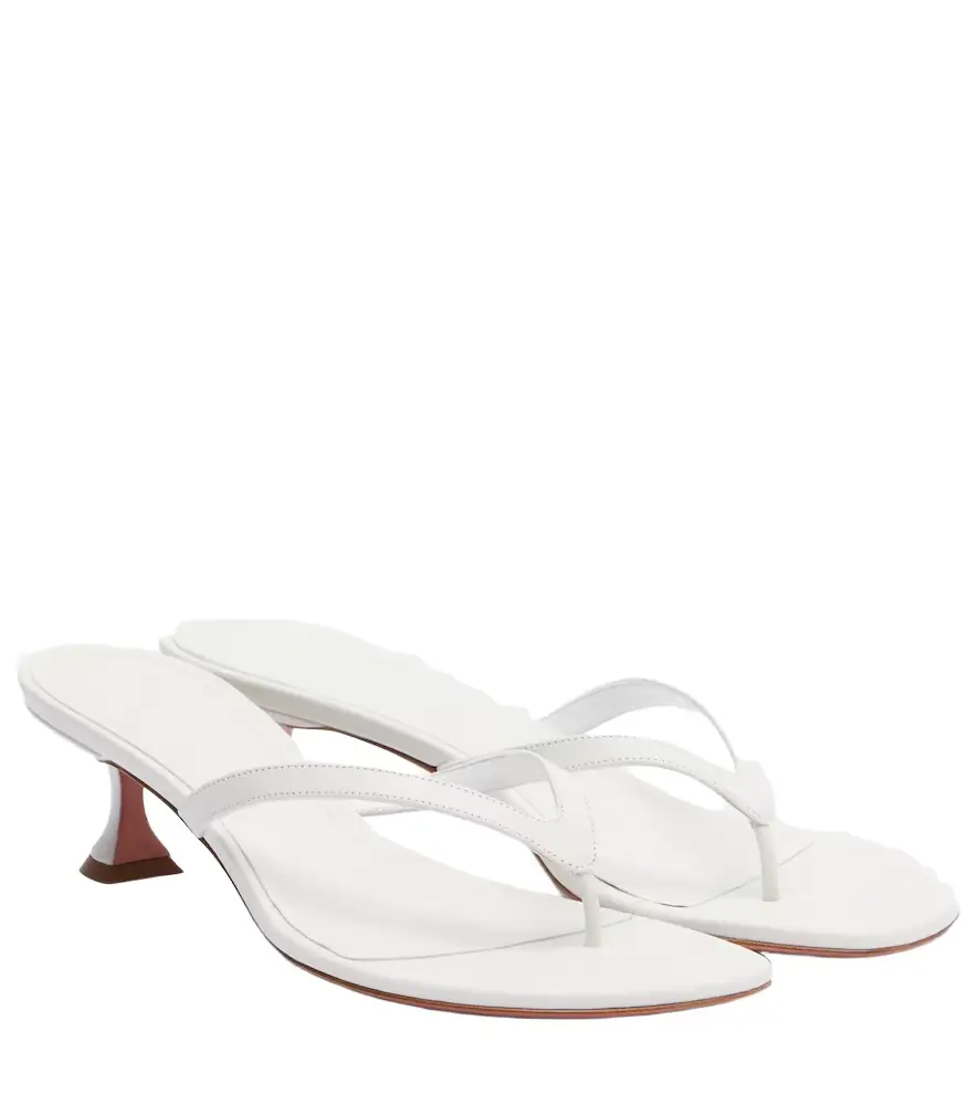 Amina Muaddi Juliette leather thong sandals