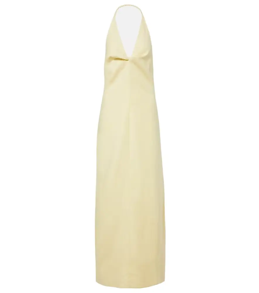 SIR Halterneck linen maxi dress