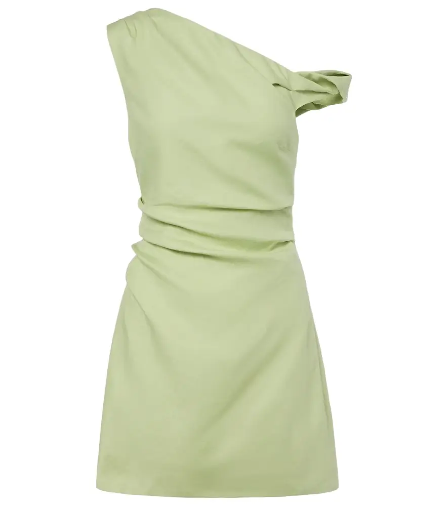 SIR Asymmetric linen minidress