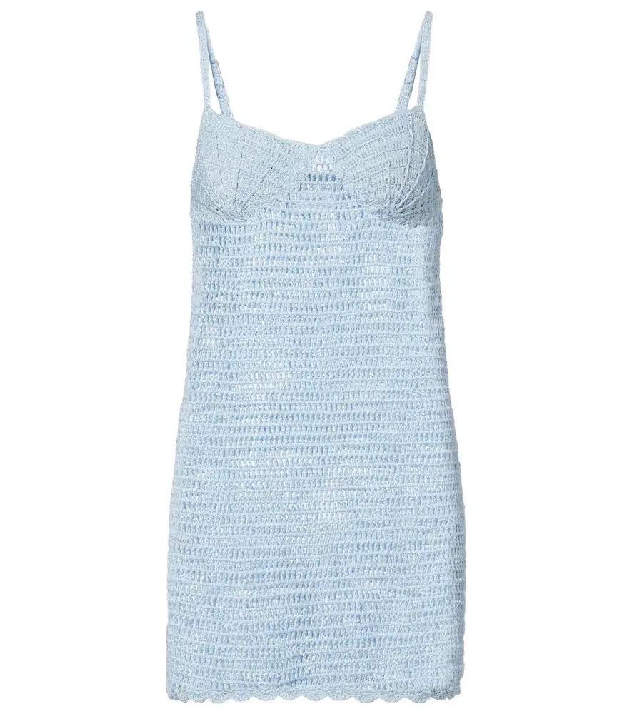Anna Kosturova Cotton crochet minidress