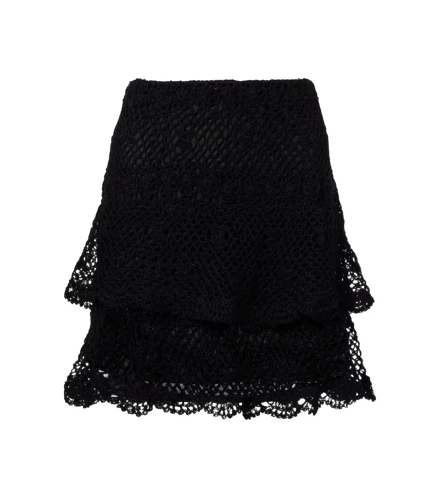 Anna Kosturova Florence cotton crochet miniskirt